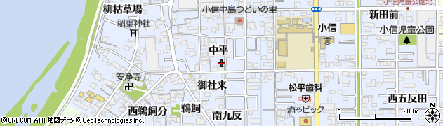 愛知県一宮市小信中島中平29周辺の地図