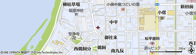 愛知県一宮市小信中島中平1193周辺の地図