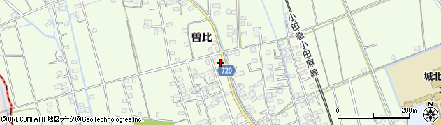 神奈川県小田原市曽比1860周辺の地図