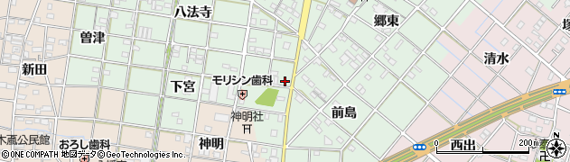 愛知県一宮市西大海道郷前29周辺の地図