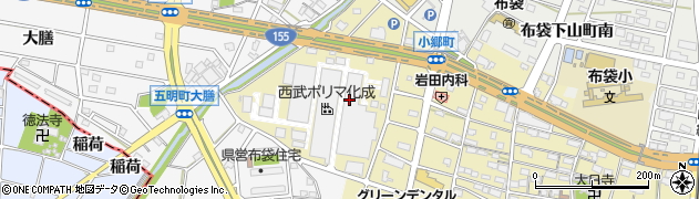 愛知県江南市小郷町西ノ山周辺の地図