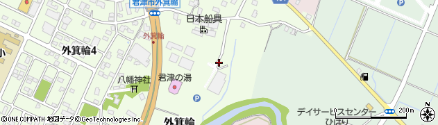 千葉県君津市外箕輪周辺の地図