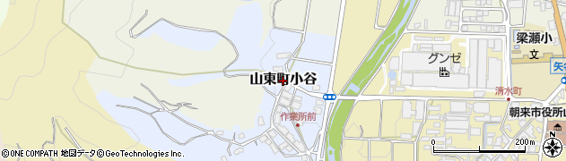 兵庫県朝来市山東町小谷周辺の地図