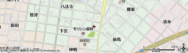 愛知県一宮市西大海道郷前33周辺の地図