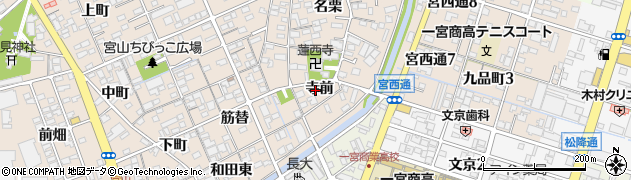 愛知県一宮市今伊勢町本神戸（寺前）周辺の地図