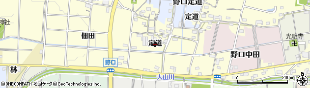 愛知県小牧市野口（定道）周辺の地図