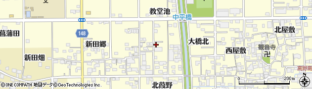 愛知県一宮市開明（教堂池）周辺の地図