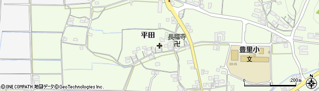 京都府綾部市栗町平田周辺の地図