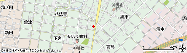 愛知県一宮市西大海道郷前25周辺の地図