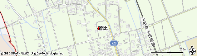 神奈川県小田原市曽比2685周辺の地図