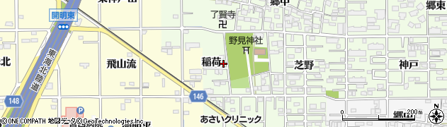 愛知県一宮市今伊勢町宮後稲荷周辺の地図
