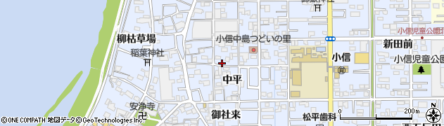 愛知県一宮市小信中島中平1280周辺の地図