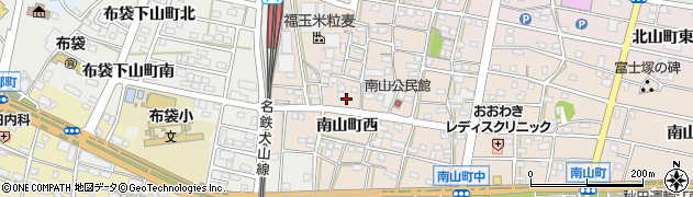 愛知県江南市南山町西周辺の地図
