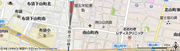 愛知県江南市南山町（西）周辺の地図