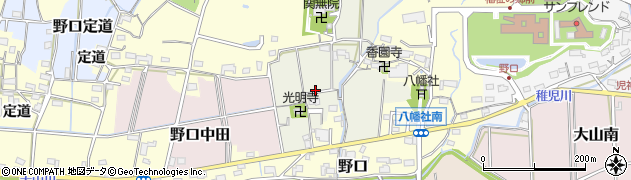 愛知県小牧市野口惣門周辺の地図