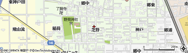 愛知県一宮市今伊勢町宮後芝野周辺の地図