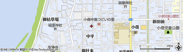 愛知県一宮市小信中島中平8周辺の地図
