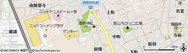 愛知県一宮市今伊勢町本神戸（宮山）周辺の地図
