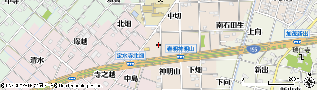 愛知県一宮市春明神明山25周辺の地図