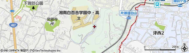 神奈川県藤沢市片瀬目白山周辺の地図