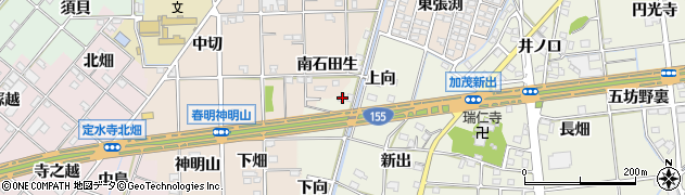愛知県一宮市千秋町加茂上向21周辺の地図
