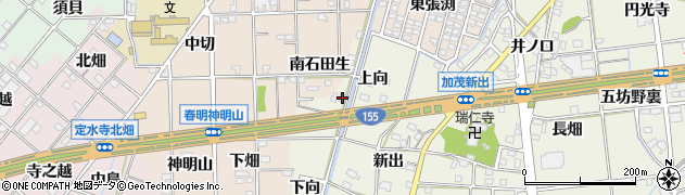 愛知県一宮市千秋町加茂上向20周辺の地図