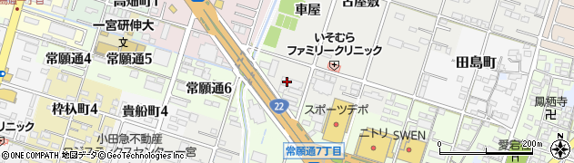 愛知県一宮市丹羽車屋周辺の地図