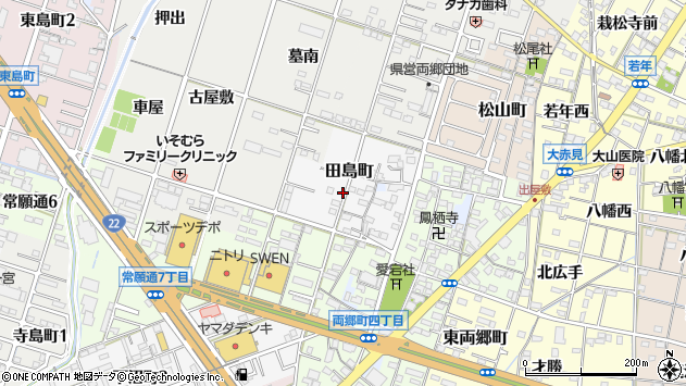 〒491-0086 愛知県一宮市田島町の地図