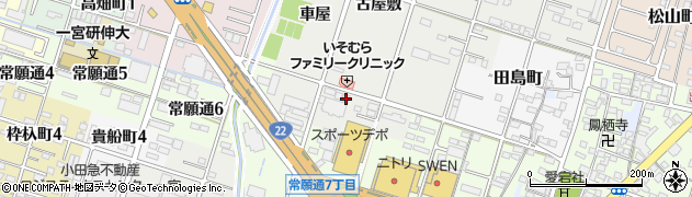 愛知県一宮市丹羽古屋敷周辺の地図