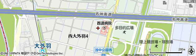 西濃病院周辺の地図