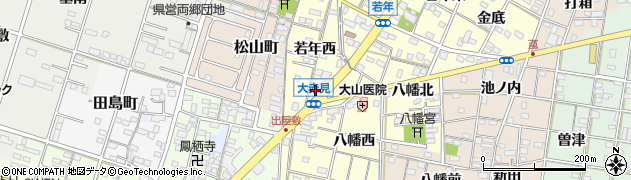 愛知県一宮市大赤見若年西685周辺の地図
