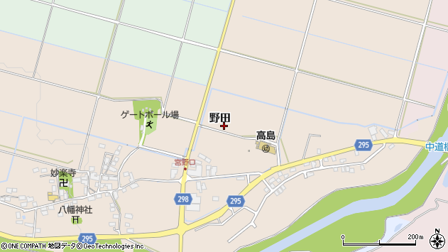〒520-1102 滋賀県高島市野田の地図