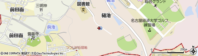 愛知県犬山市樋池周辺の地図