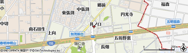愛知県一宮市千秋町加茂井ノ口周辺の地図
