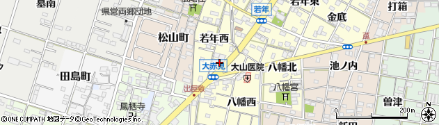 愛知県一宮市大赤見若年西686周辺の地図