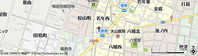 愛知県一宮市大赤見若年西671周辺の地図