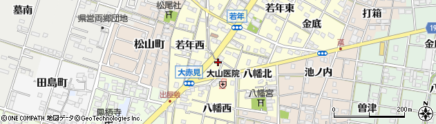 愛知県一宮市大赤見若年西1周辺の地図