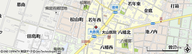 愛知県一宮市大赤見若年西687周辺の地図