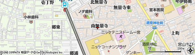 愛知県一宮市今伊勢町本神戸南無量寺周辺の地図