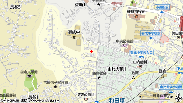 〒248-0015 神奈川県鎌倉市笹目町の地図