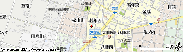 愛知県一宮市大赤見若年西669周辺の地図