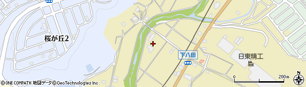京都府綾部市下八田町（竹原）周辺の地図