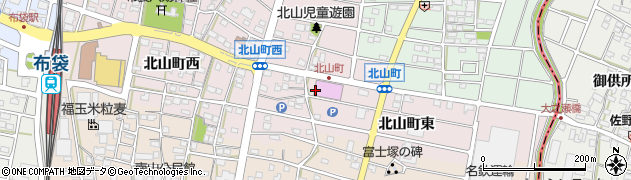 愛知県江南市北山町（東）周辺の地図