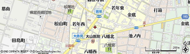 愛知県一宮市大赤見（八幡北）周辺の地図