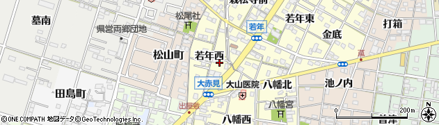 愛知県一宮市大赤見若年西689周辺の地図