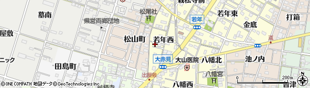 愛知県一宮市大赤見若年西668周辺の地図