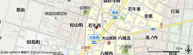 愛知県一宮市大赤見（若年西）周辺の地図
