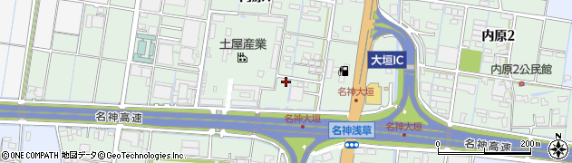 岐阜県大垣市内原周辺の地図