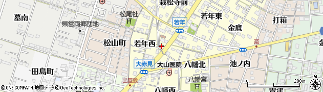 愛知県一宮市大赤見若年西655周辺の地図