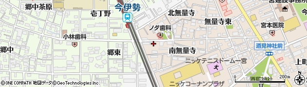 愛知県一宮市今伊勢町本神戸南無量寺3周辺の地図